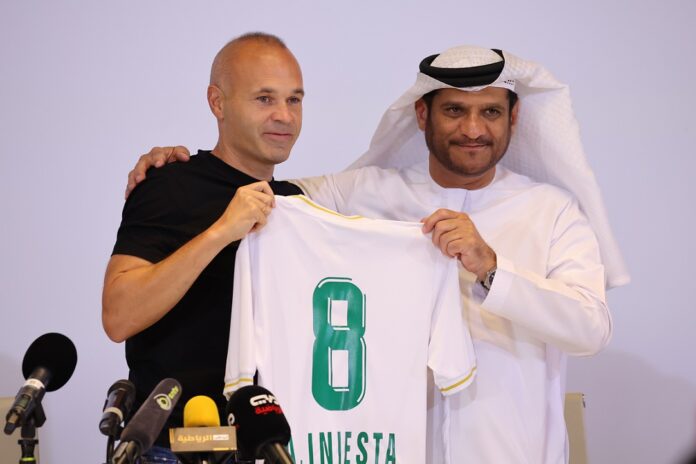 FBL-UAE-EMIRATES-INIESTA-PRESSER