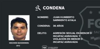 Imponen condena de 36 años de prisión por violar a una niña