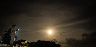 Bajo la luna llena, Medio Ambiente protege tortugas marinas que anidan en playas salvadoreñas