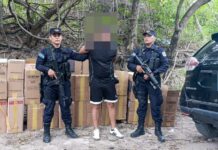 Capturan a hombre quien transportaba 30 cajas con producto de contrabando