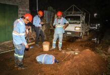 Realizan trabajos de reparación en la lotificación Bosques de Santo Domingo