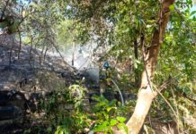 Sofocan incendio en Caserío El Cacao, cantón San José Arriba