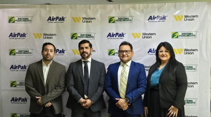 Sistema Fedecrédito y Airpak | Western Union realizan alianza para el pago de remesas familiares