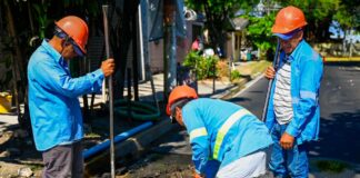 ANDA realiza trabajos para reparar fuga de agua potable en Ilopango
