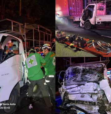 Conductor resulta lesionado tras fuerte accidente en la 49 Avenida Norte