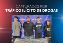 Capturan a cuatro personas con droga durante control vehicular en Colón