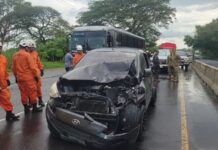 Accidente múltiple en la autopista deja una persona lesionada en Rosario de La Paz