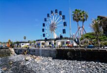 Avanzan trabajos de reconstrucción y mejoramiento de muro frente a Sunset Park