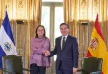 Cancilleres de El Salvador y España fortalecen agenda bilateral y cooperación