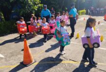 CAM San Salvador promueve educación vial entre estudiantes del Centro Escolar María Bedoya Aguilar
