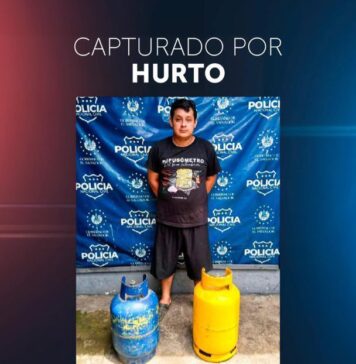 Capturan a sujeto acusado de hurtar dos tambos de gas propano en Sonsonate Centro