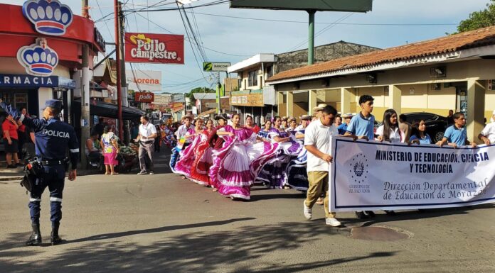 Morazán celebra 151 años de fundación con desfile y amplio dispositivo de seguridad