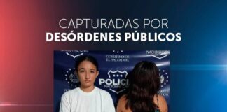 Mujer y adolescente son capturadas tras protagonizar riña en evento bailable en Sonsonate Centro