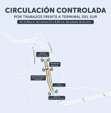 VMT implementará carriles reversibles por desmontaje de pasarela en autopista a Comalapa
