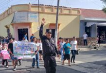 PNC brindo seguridad durante desfile de las Mañanitas Recreativas de la Primera Infancia en La Unión Norte