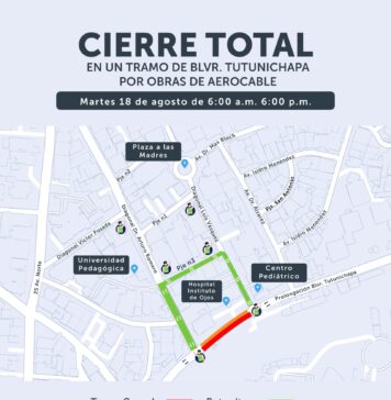 VMT anuncia cierre preventivo en el bulevar Tutunichapa por trabajos del Aerocable