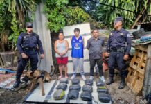 Capturan a tres sujetos tras incautarles 12 porciones grandes de droga durante allanamiento
