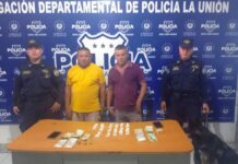 Capturan a dos hombres con droga durante operativo en un bar de La Unión