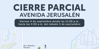 Anuncian cierre parcial nocturno en la avenida Jerusalén por desmontaje de valla publicitaria
