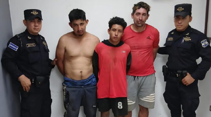 Capturan a tres sujetos en Corinto, Morazán Norte, por agredir físicamente a un hombre