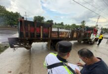 Remiten camión de carga por múltiples deficiencias mecánicas y conductor con licencia vencida