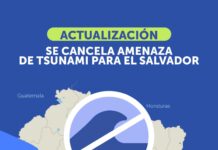 Cancelan alerta de tsunami para El Salvador tras actualización del PTWC